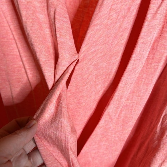 Garnet Hill Coral Banded Surplice Knit Tank Size Small - Picture 2 of 7